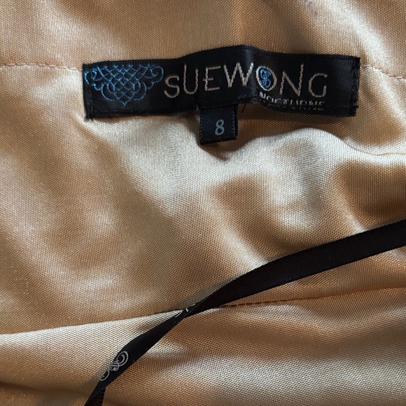 Sue Wong Strapless Black and Nude Dress - Picture 6 of 9